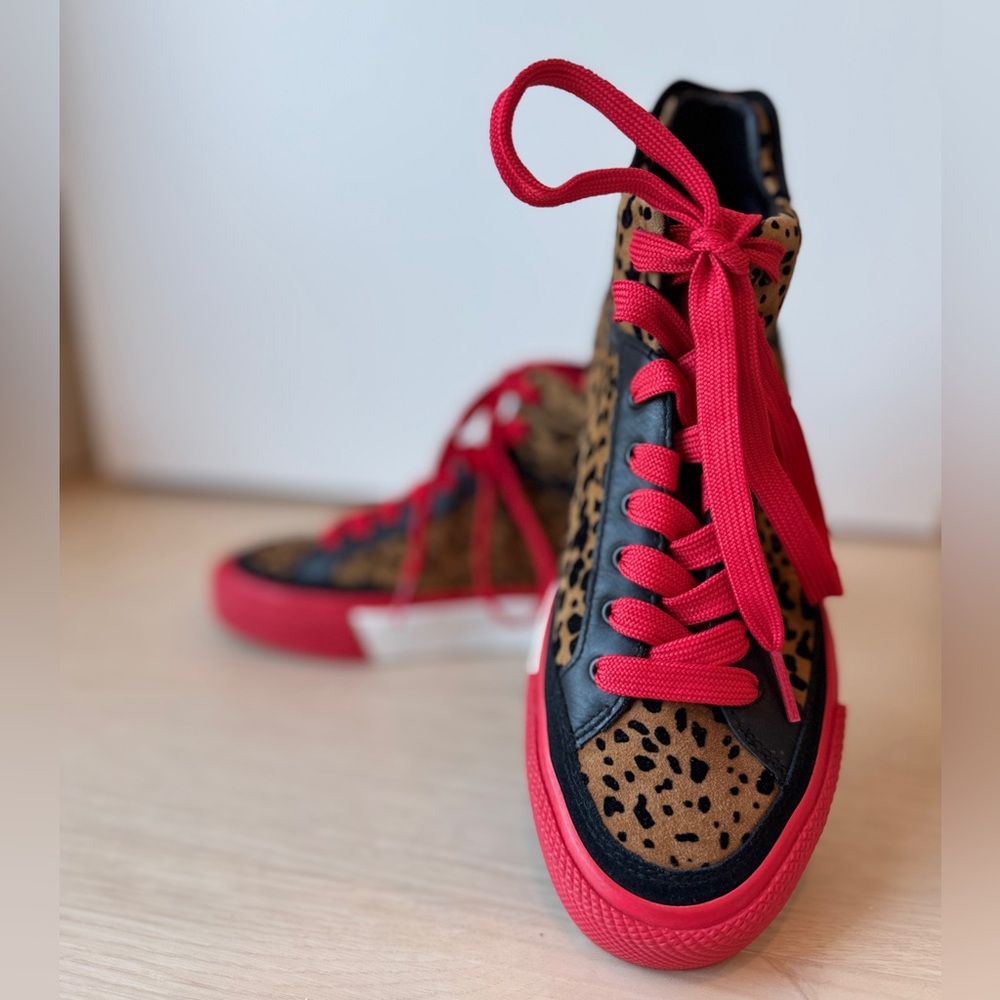 Rag & Bone Rb Army High Tops In Tan Cheetah Print… - image 1